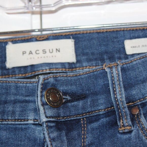 Pacsun High Rise Ankle Jegging Super Stretch Blue Jeans Women Size 25 - Picture 7 of 12